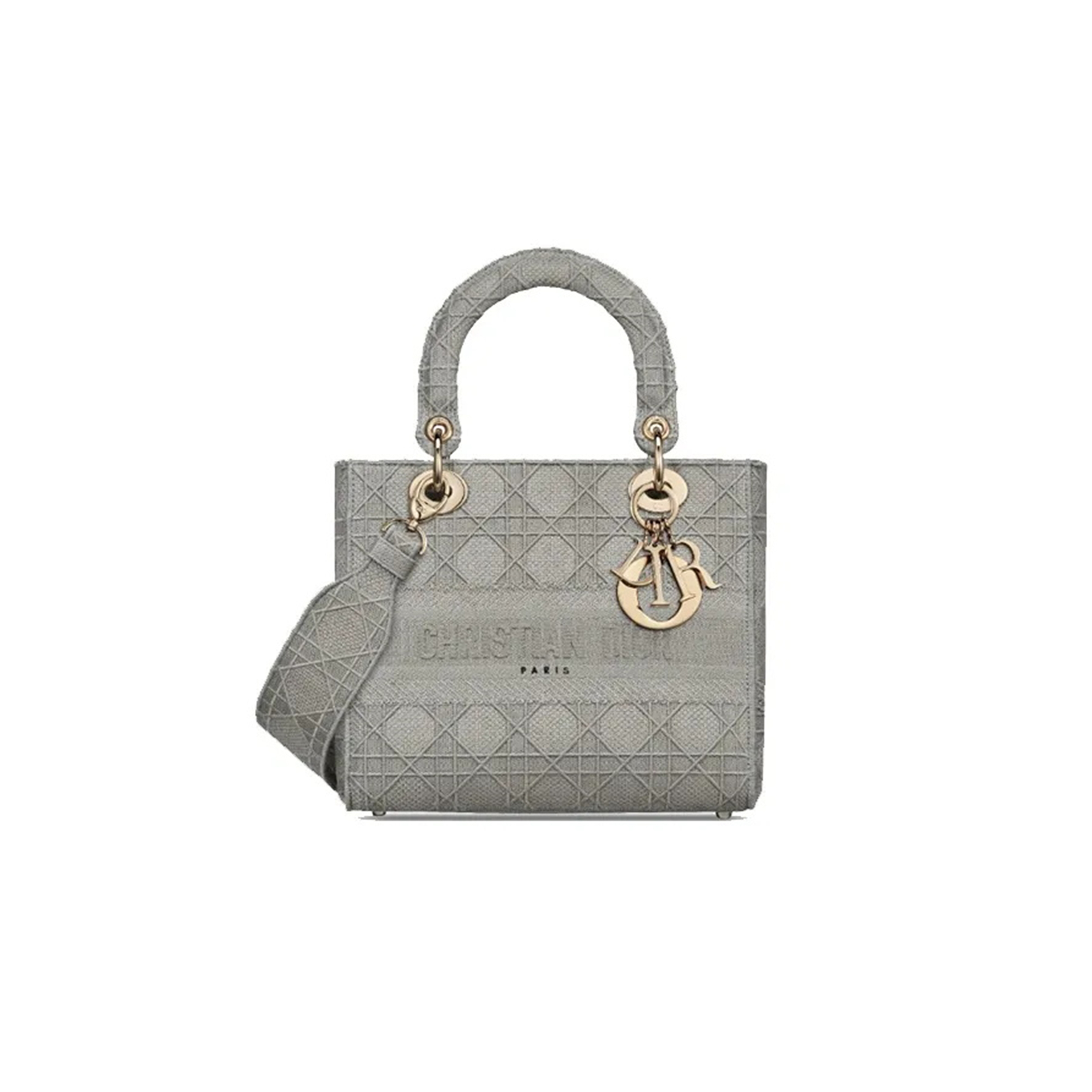 DIOR MEDIUM LADY D-LITE BAG M0565OREY-M950 (24*20*11cm)